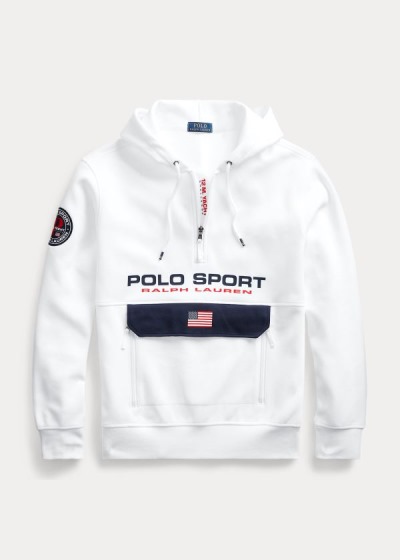 Sudaderas Con Capucha Polo Ralph Lauren Hombre Blancos - Polo Sport Double-Knit - BMEJO1764